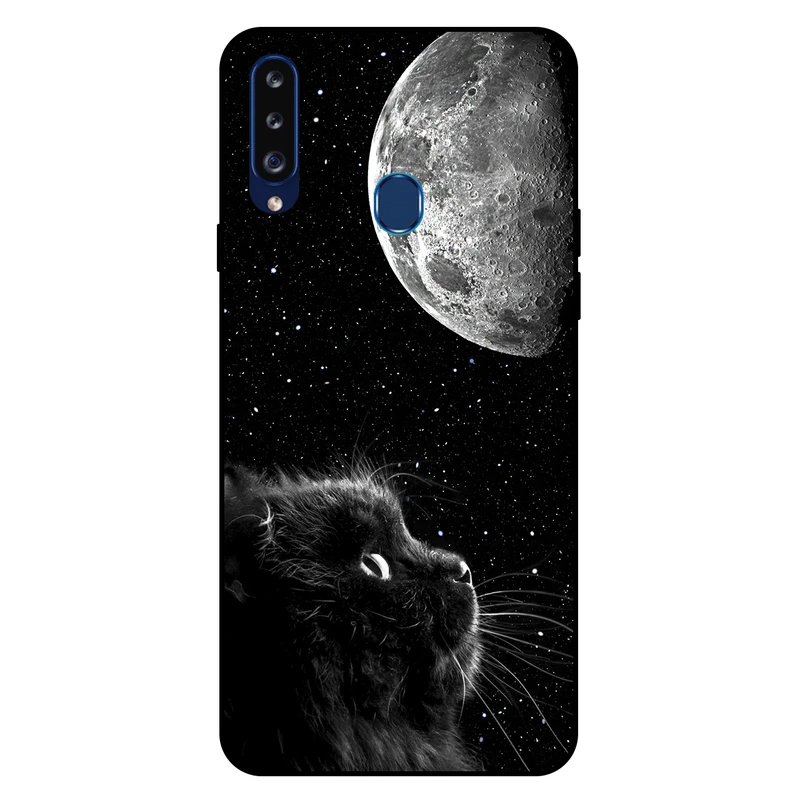 کاور مگافون طرح گربه مدل 1882 مناسب برای گوشی موبایل سامسونگ Galaxy A20 S  