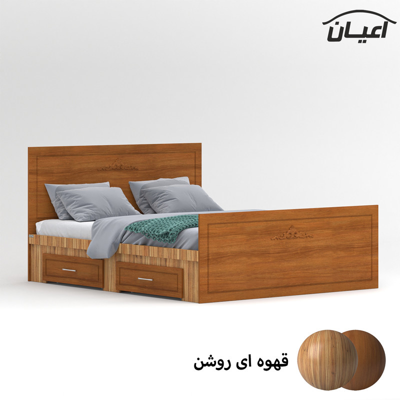 تخت خواب دونفره اعیان مدل FH402 سایز 160x200 سانتی متر