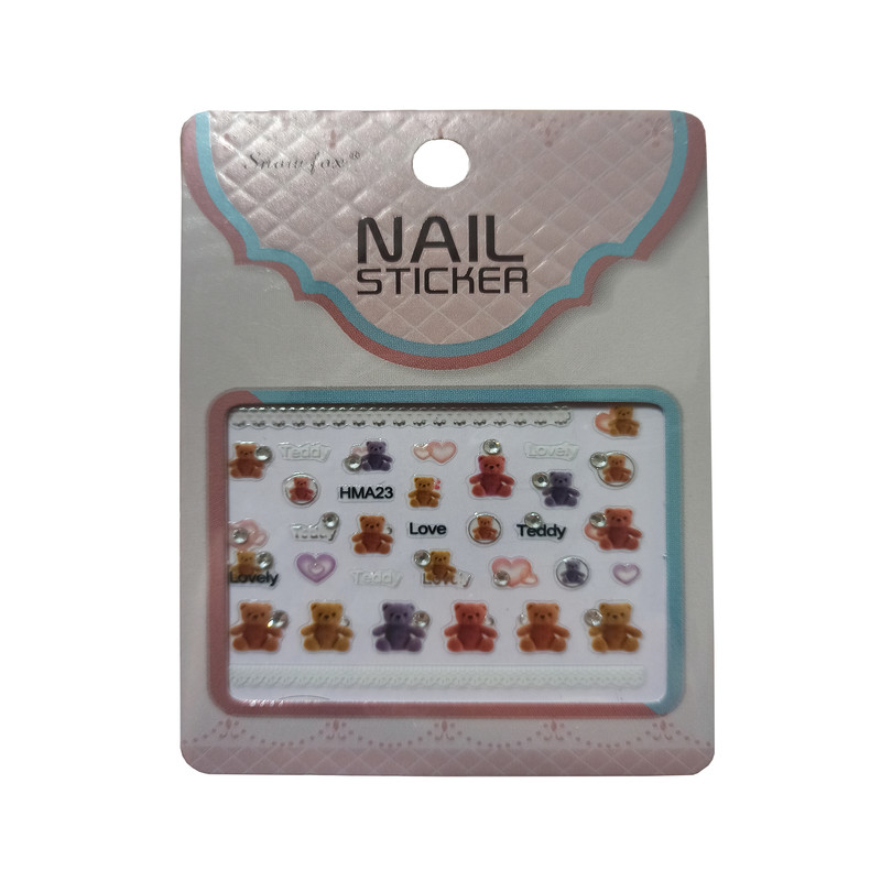 استیکر طراحی ناخن اسنوفاکس کد 041 مجموعه 3 عددی