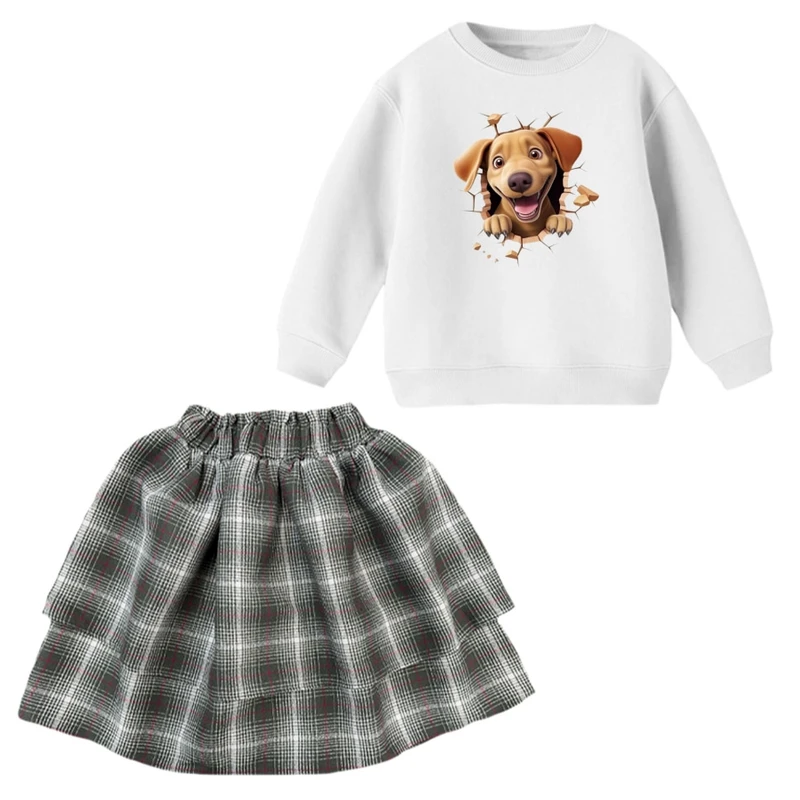 ست بلوز و دامن دخترانه مدل سگ