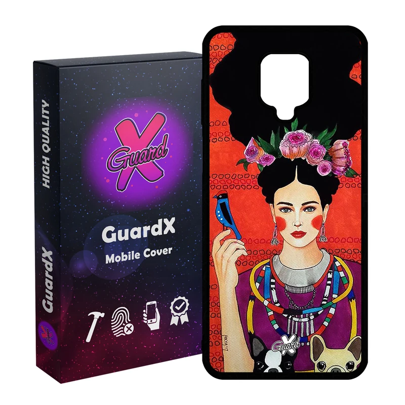 کاور گارد ایکس طرح دختر مدل Glass10150 مناسب برای گوشی موبایل شیائومی Redmi Note 9S / Note 9 Pro / Note 9 Pro Max