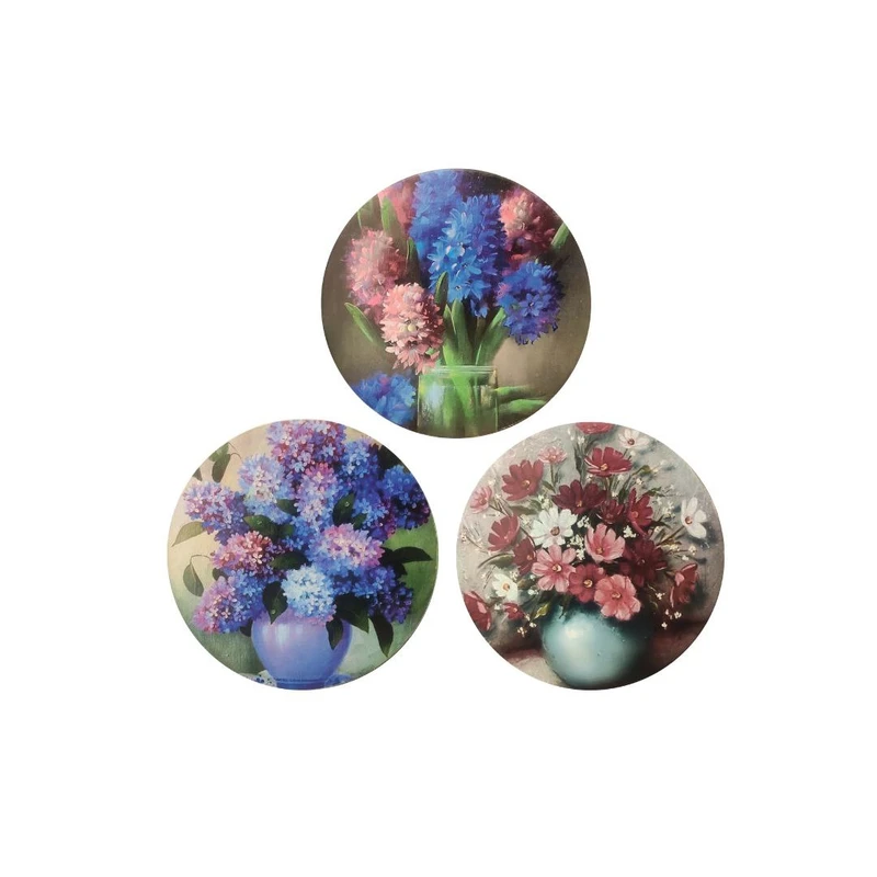 بشقاب دیوارکوب سفالی کد  03 بسته 3 عددی