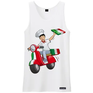 زیرپوش بدون آستین مردانه 27 مدل Pizza Delivery کد MH264