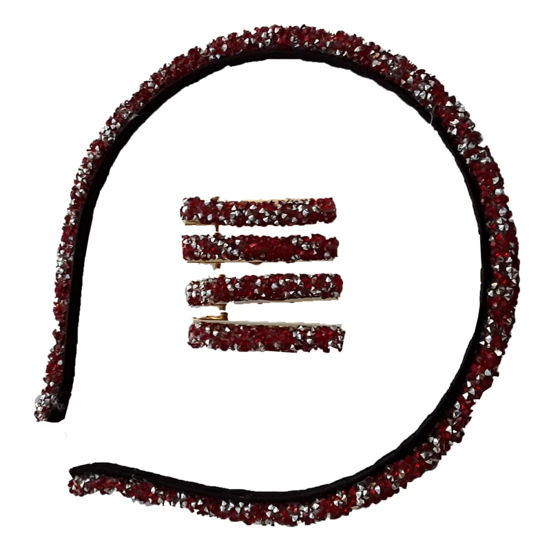 ست تل و گیره مو دخترانه مدل 10410 مجموعه 5 عددی