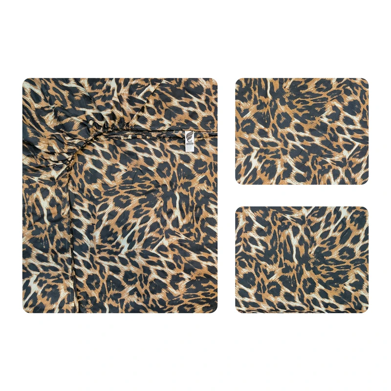 سرویس ملحفه آدنو مدل پلنگ کد CH80 دو نفره 3 تکه