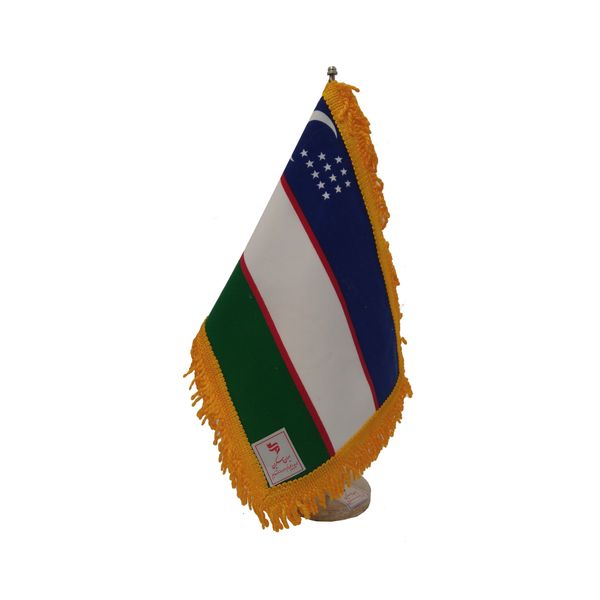 پرچم رومیزی ایران اسکرین طرح پرچم ازبکستان مدل 20502