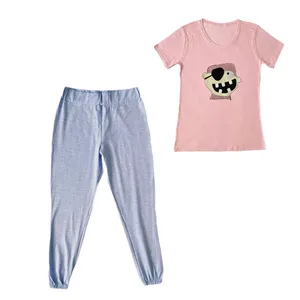 ست تی شرت آستین کوتاه و شلوار دخترانه مدل فانتزی