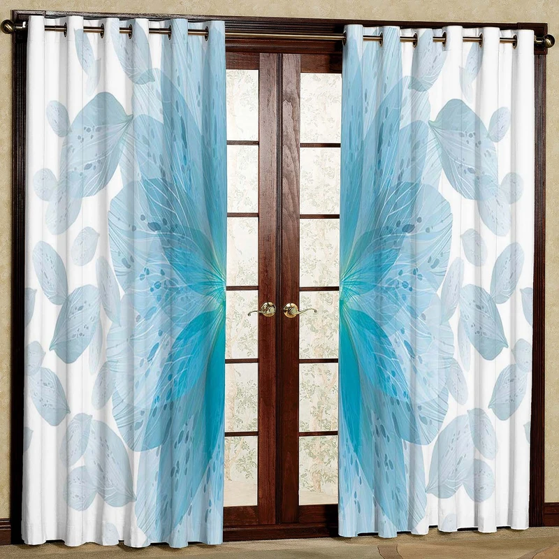 پرده بارمان دکور طرح گل مدل مخمل پانچی کد 02 1401 W سایز 140x280 سانتی متر