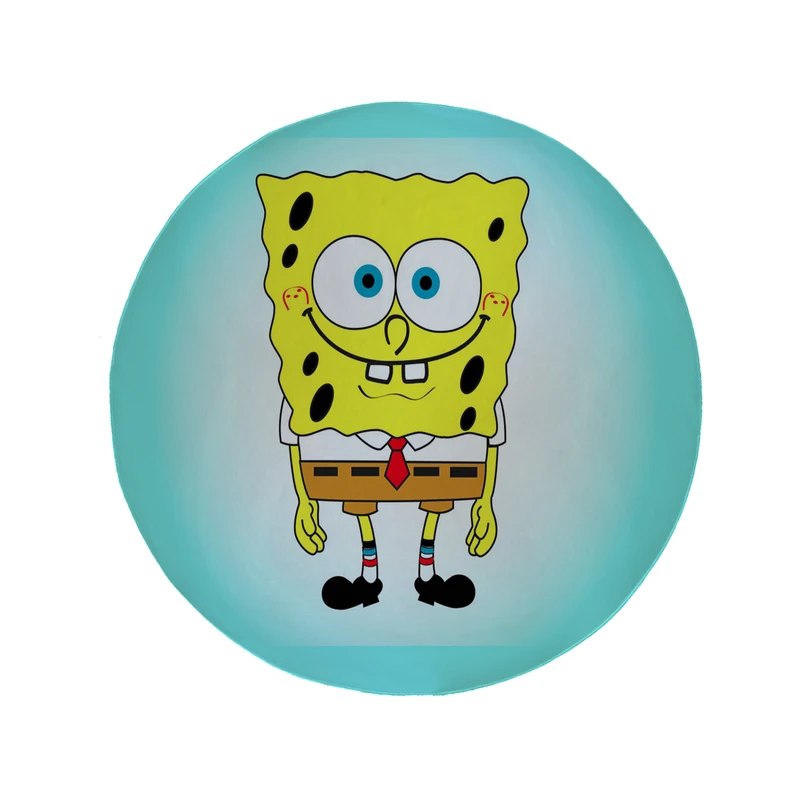 پادری طرح باب اسفنجی مدل دایره کد 8518 سایز 90 × 90 سانتی‌متر