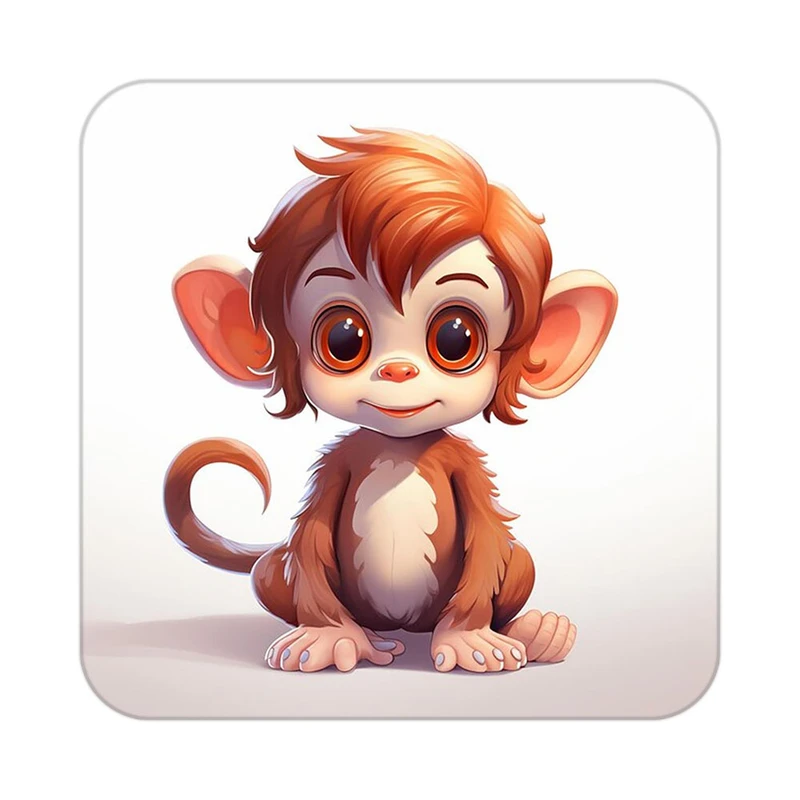 زیر لیوانی کاکتی طرح حیوانات کارتونی مدل mp28234