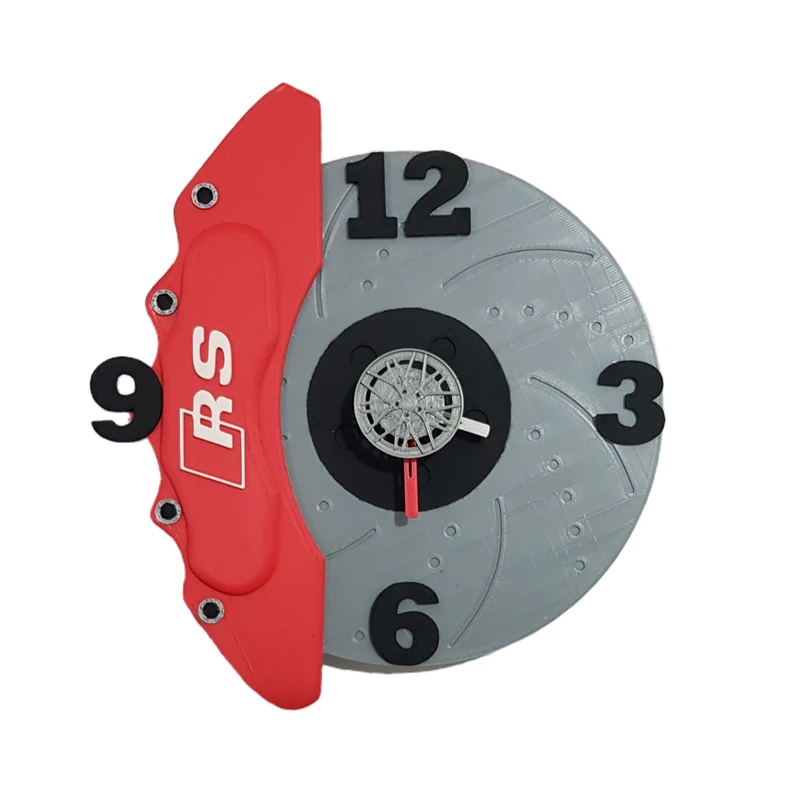ساعت دیواری کوارتز مدل دیسک و کالیپر ترمز طرح RS