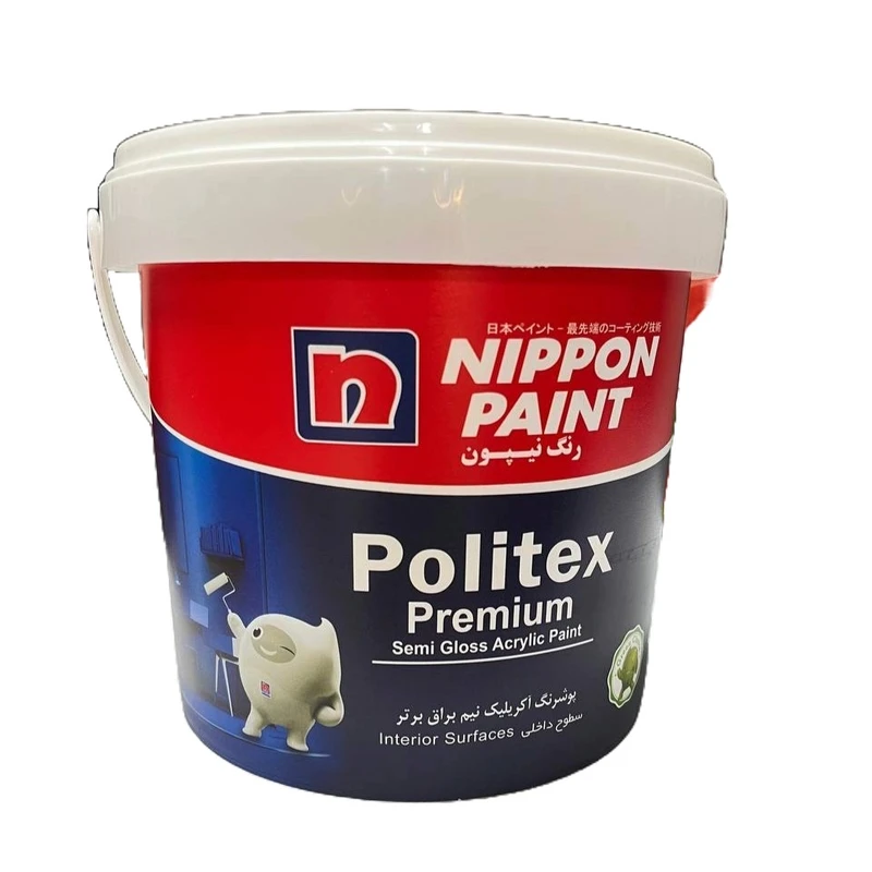 رنگ اکرلیک نیمه براق سفید نیپون کد 850 وزن 4 کیلوگرم