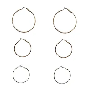 گوشواره زنانه لفتیز مدل SS 0144  مجموعه 3 عددی