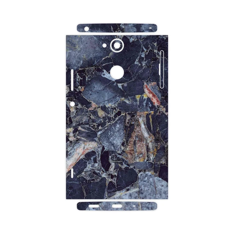 برچسب پوششی ماهوت مدل Broken black marble-FullSkin مناسب برای گوشی موبایل سونی Xperia XA2