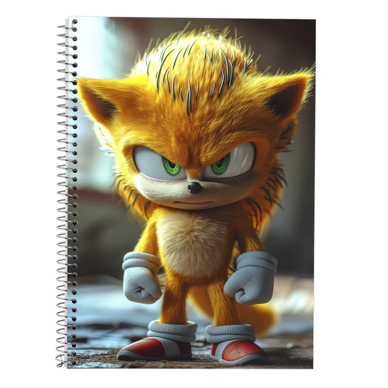 دفتر زبان 50 برگ مدوپد مدل سه خط طرح سونیک sonic کد DF13434