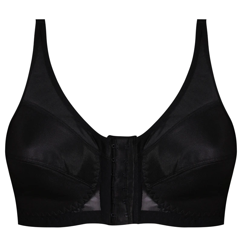 سوتین زنانه اما مدل گنی جلو قزن دار کد 470028-3651NEW رنگ مشکی