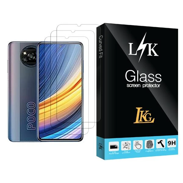 محافظ صفحه نمایش ال کا جی مدل LK Glass MIX003 مناسب برای گوشی موبایل شیائومی Poco X3 Pro بسته سه عددی