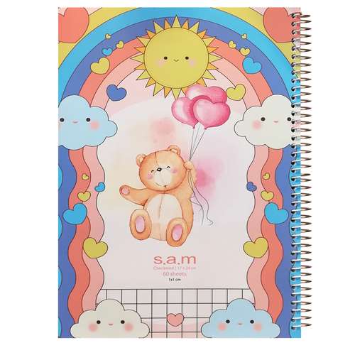 دفتر شطرنجی 60 برگ سم مدل khers-01 کد 100879