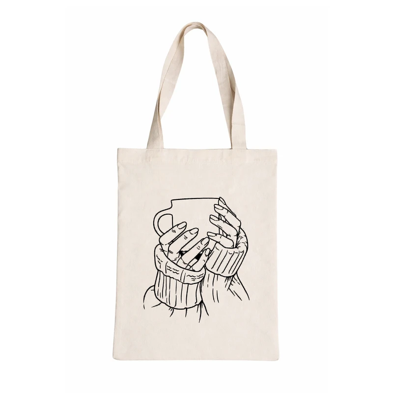 ساک خرید طرح دختر مینیمال کد 011