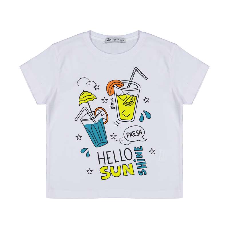 تی شرت آستین کوتاه دخترانه اسنومن مدل 014