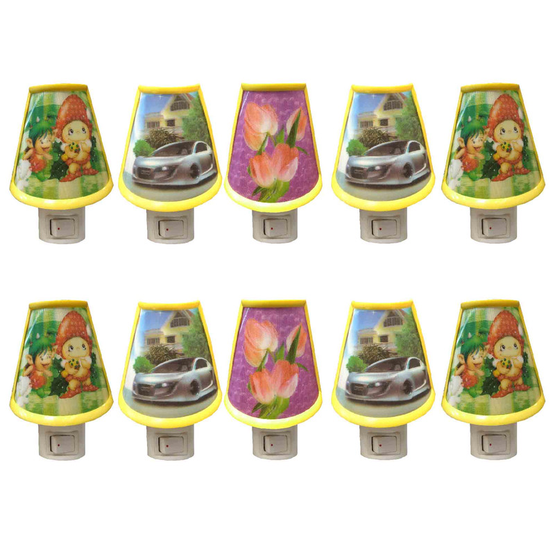 چراغ خواب کودک مدل عکس سه بعدی مجموعه 10 عددی