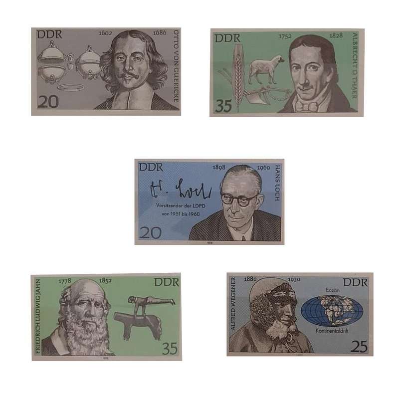 تمبر یادگاری مدل شخصیت ها مجموعه 5 عددی