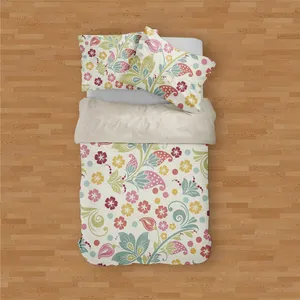 سرویس روتختی مدوپد طرح علفزار مدل PAT00249 یک نفره 4 تکه