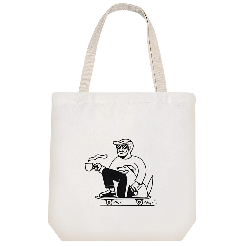 ساک خرید خندالو مدل اسکیت من و قهوه کد 5089