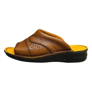 صندل مردانه مدل چرم طبیعی کد 046