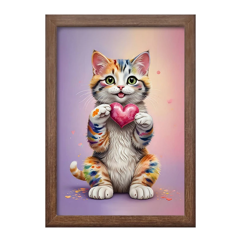 تابلو خندالو طرح گربه (Cat) کد F2747