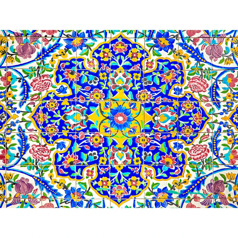 تابلو شاسی مدل کاشی کاری ایرانی اسلیمی کد 09 