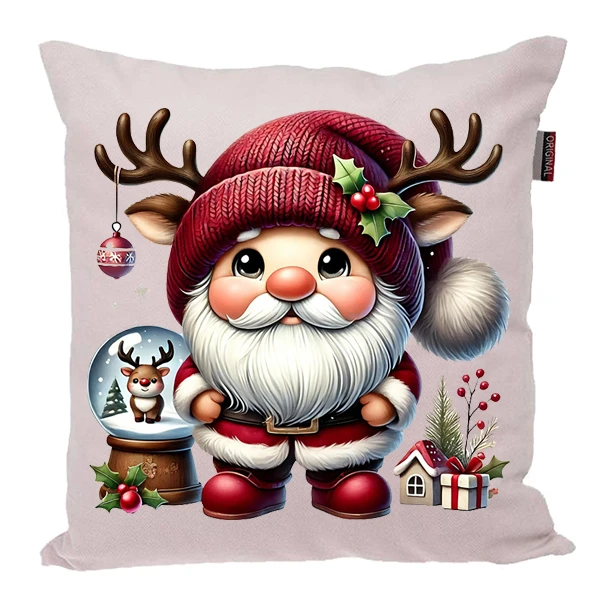 کوسن پاد آفرین مدل زمستان طرح عروسکی کریسمس کد PK40303