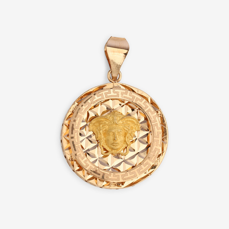 آویز گردنبند طلا کم اجرت 18 عیار زنانه ناریا مدل ورساچه کد M2-4