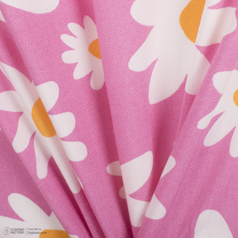 پیراهن زنانه افراتین مدل گل بابونه کد 9594 رنگ صورتی