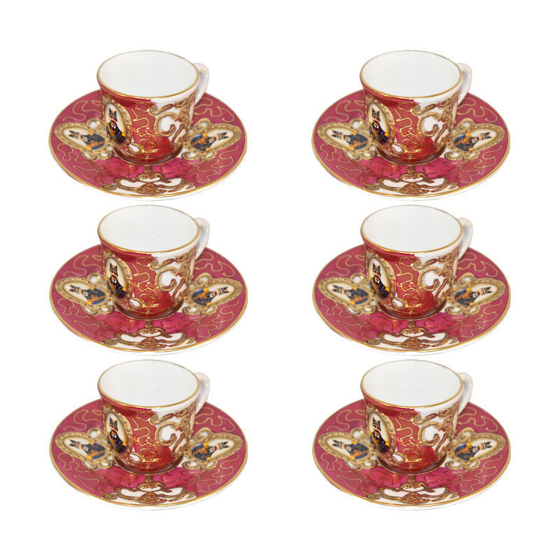 سرویس چای  12 پارچه شرکت صنایع چینی تقدیس مدل شاه عباسی کد 11921