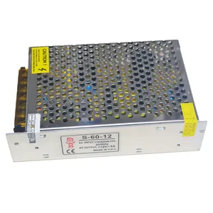  آداپتور سوئیچینگ 12 ولت 5 آمپر جی‌اس‌اس مدل S-60-12