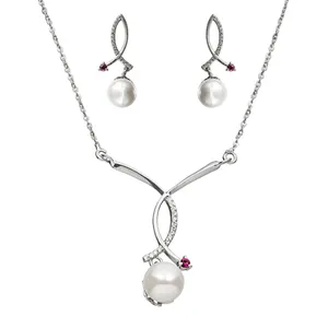 نیم ست نقره زنانه جواهری سون مدل 2843