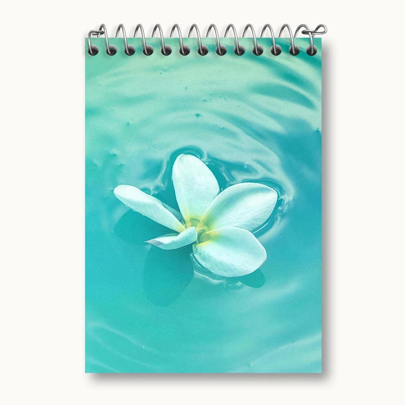 دفتر یادداشت 50 برگ خندالو طرح گل سفید کد N5863