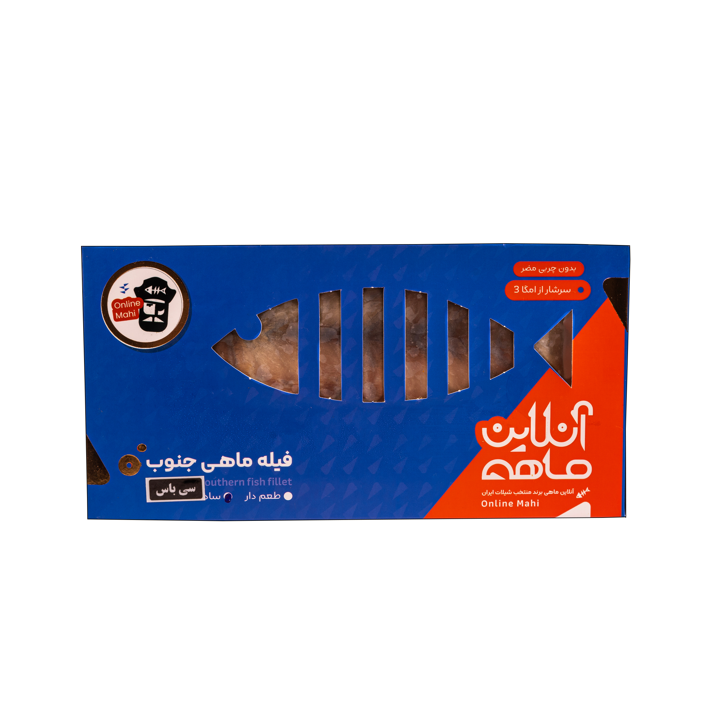 ماهی سی باس فیله طعم دار منجمد آنلاین ماهی - 350 گرم
