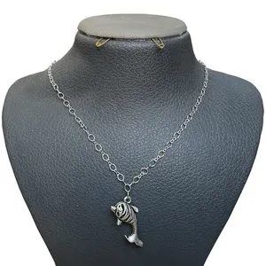 گردنبند زنانه مدل ماهی کد SLV