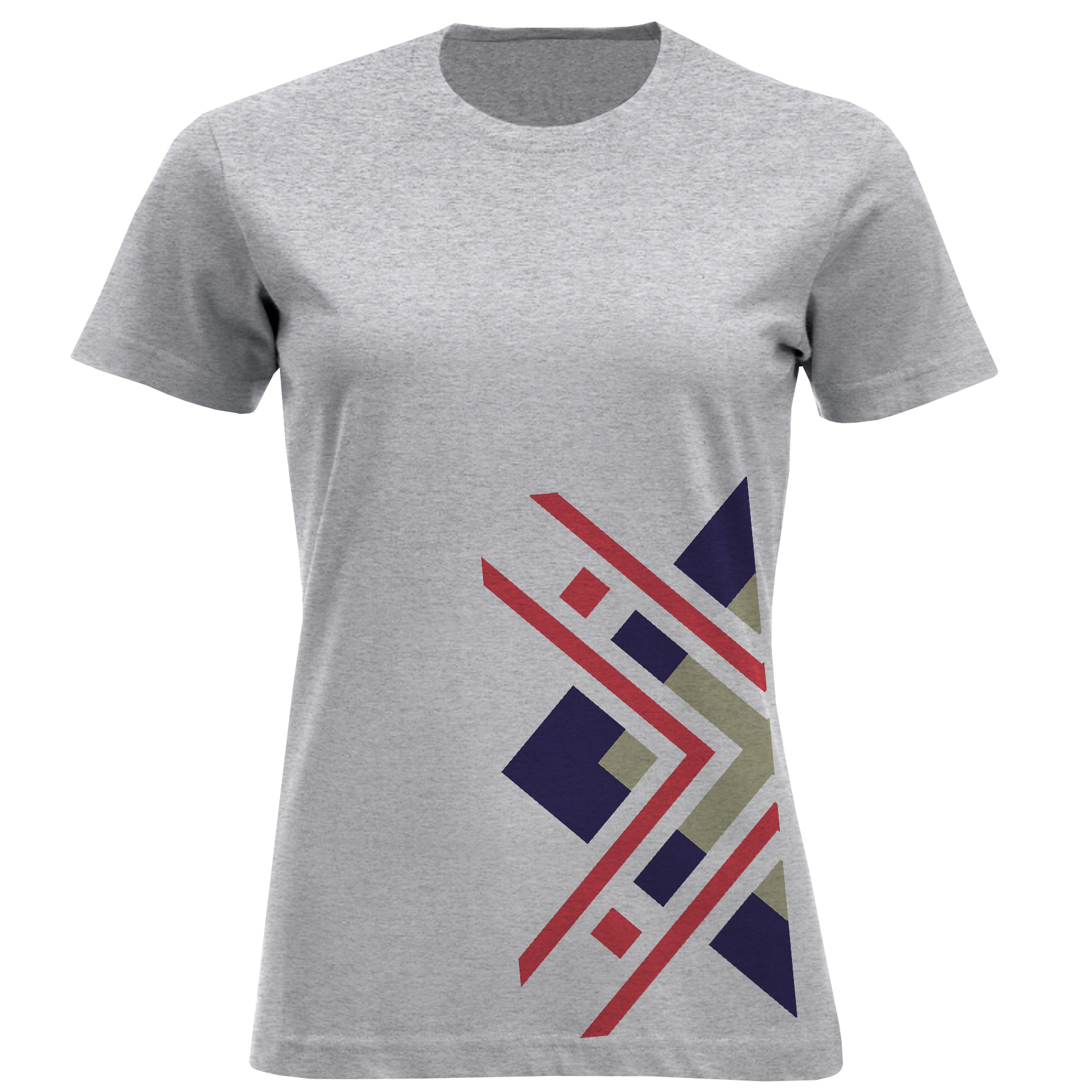 تی شرت آستین کوتاه زنانه مدل انتزاعی D915