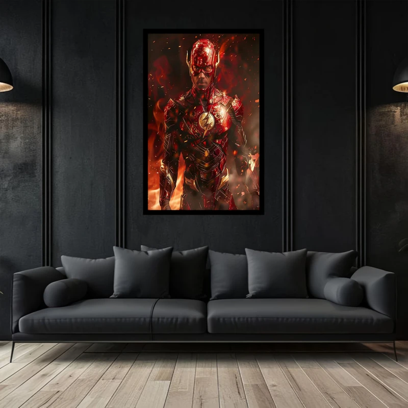 تابلو بکلیت طرح هنر دیجیتال شخصیت سینمایی فلش  FLASH مدل B-bu2896