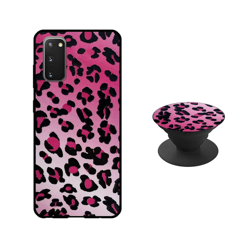 کاور دکین مدل Rikki طرح Leopard - P مناسب برای گوشی موبایل سامسونگ Galaxy S20 به همراه پایه نگهدارنده