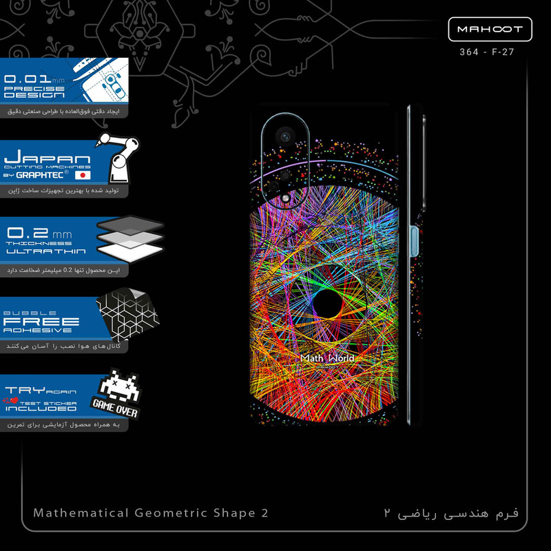 برچسب پوششی ماهوت مدل Mathematical Geometric Shape 2-FullSkin مناسب برای گوشی موبایل اپو A98
