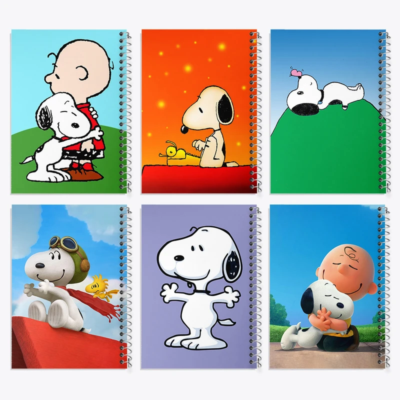 دفتر نقاشی 50 برگ خندالو طرح اسنوپی (Snoopy) کد 964 مجموعه 6 عددی