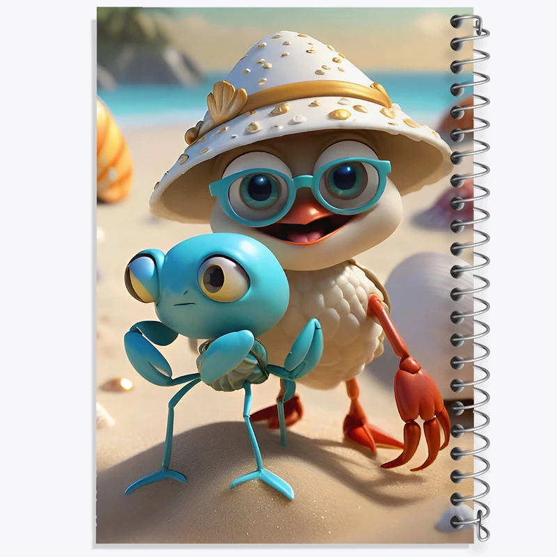 دفتر ژورنال نویسی 50 برگ خندالو مدل نقطه ای طرح حیوانات بامزه کد F7796