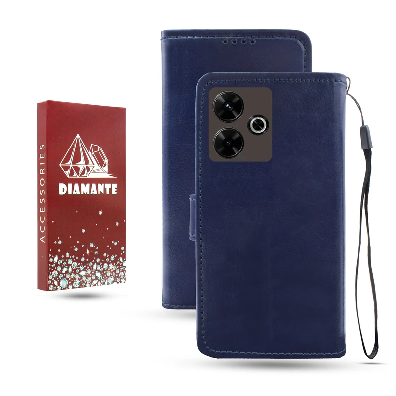 کیف کلاسوری دیامانته مدل Kif_Rd مناسب برای گوشی موبایل شیائومی Redmi Note 13 4G به همراه بند آویز