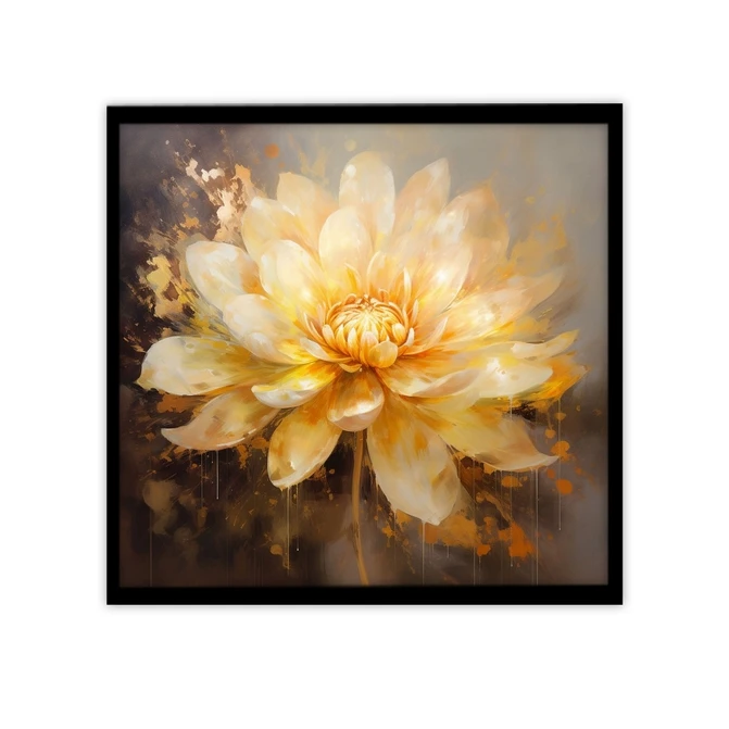 تابلو نوری بکلیت طرح نقاشی رنگ روغن گل مدل B-MID-19604