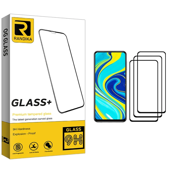 محافظ صفحه نمایش راندیکا مدل Gld مناسب برای گوشی موبایل شیائومی Redmi Note 9S بسته سه عددی