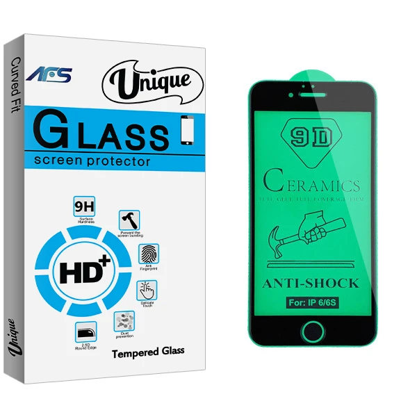 محافظ صفحه نمایش سرامیکی ای اف اس مدل Unique Glass مناسب برای گوشی موبایل اپل iPhone 6
